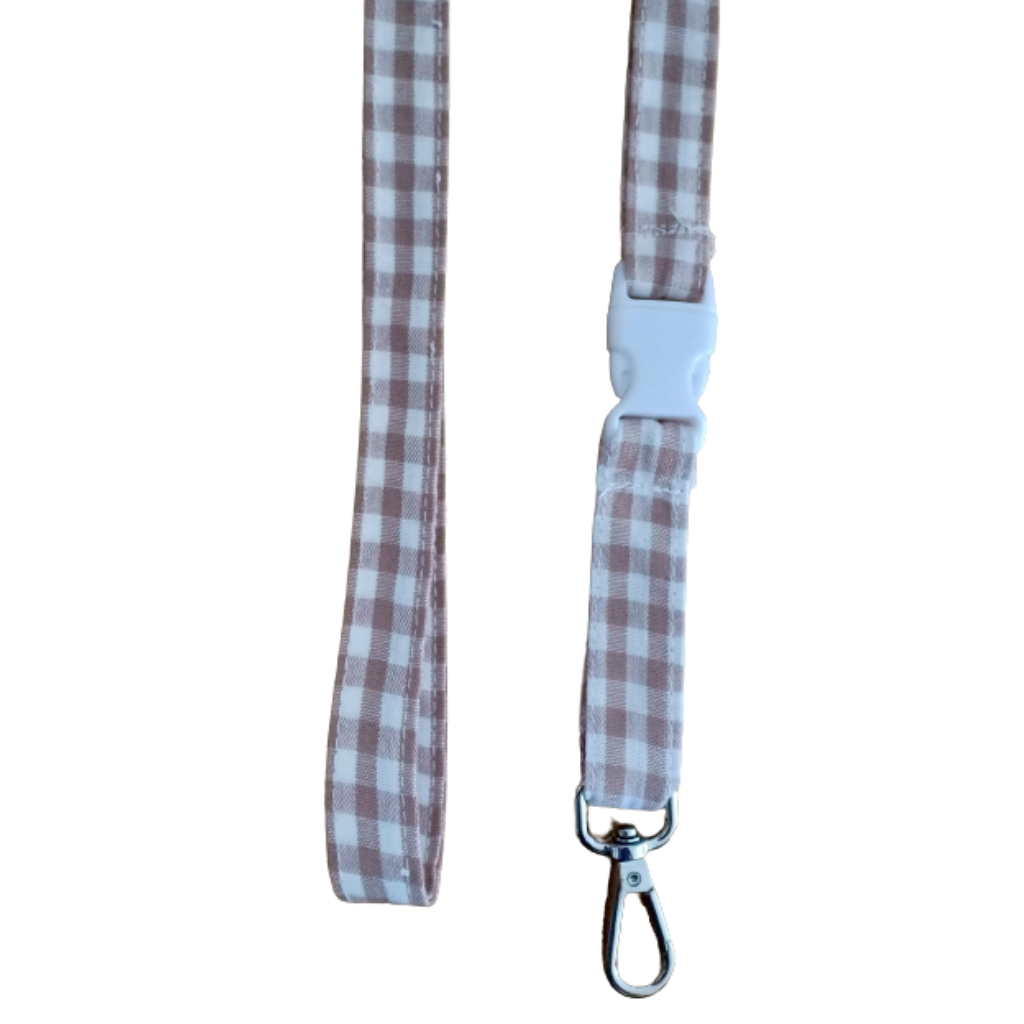 Vichy beige Lanyard