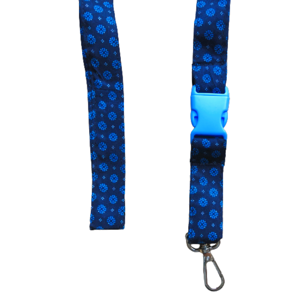 Blue circles lanyard